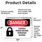 Signmission Lockout Power Before Removing Guards Danger Sign, Vinyl Decal, 10in W x 7in L, 2PK OS-2PACK-DS-D-710-L-1434 - alternate 6